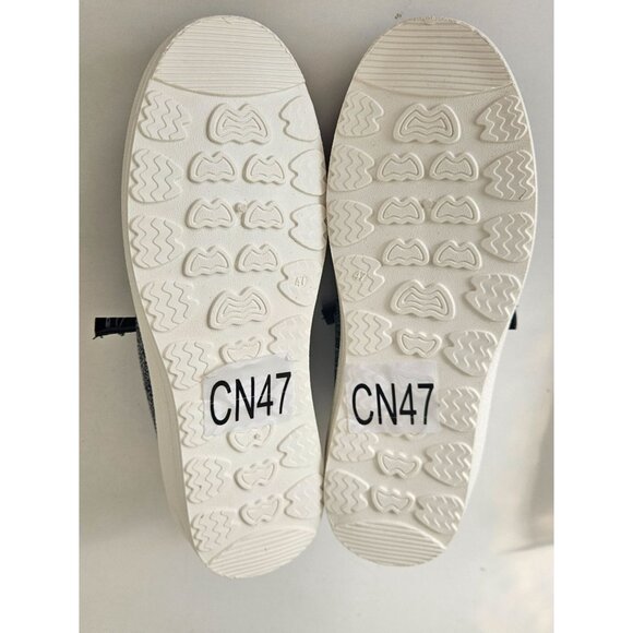 Mens Casual Loafers 12.5/47 Slip-On Boat Shoes Black/White Lightweight Comfort - Picture 9 of 10